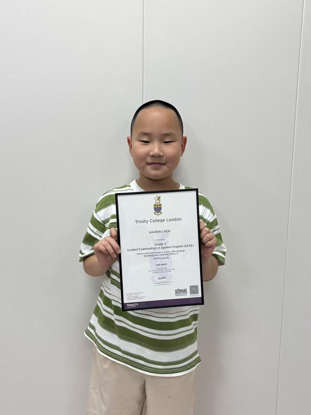 圣三一GESE证书·GESE Grade 2 · with Merit