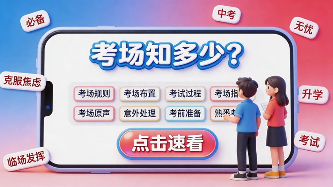 考场知多少 - 考场规则/考场布置/考试过程/考场指令/考场原声/意外处理/考前准备/熟悉考场